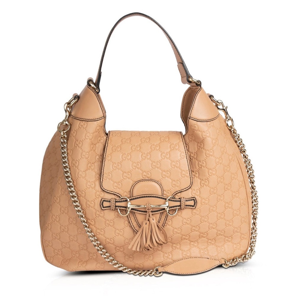 GUCCI Emily Hobo Guccissima Leather in Tan - Medium